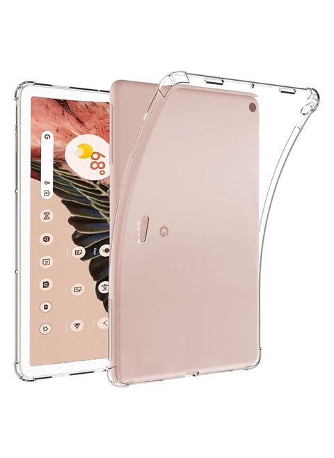 Clear Case for Google Pixel Tablet, Corner Protection Flexible Thin Slim Fit Transparent TPU Protective Cover Shell Lightweight Shockproof Back Case for Google Pixel Tablet