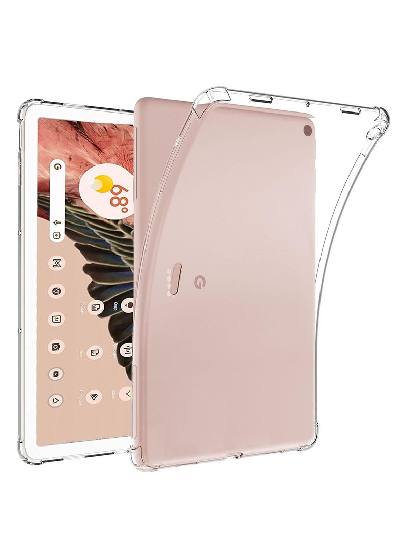 Clear Case for Google Pixel Tablet, Corner Protection Flexible Thin Slim Fit Transparent TPU Protective Cover Shell Lightweight Shockproof Back Case for Google Pixel Tablet