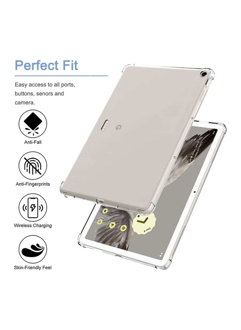 Clear Case for Google Pixel Tablet, Corner Protection Flexible Thin Slim Fit Transparent TPU Protective Cover Shell Lightweight Shockproof Back Case for Google Pixel Tablet
