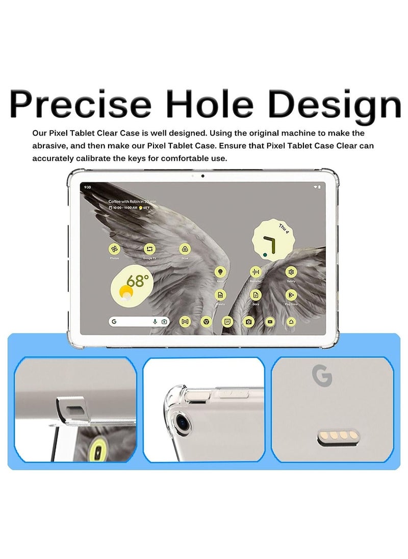 Clear Case for Google Pixel Tablet, Corner Protection Flexible Thin Slim Fit Transparent TPU Protective Cover Shell Lightweight Shockproof Back Case for Google Pixel Tablet