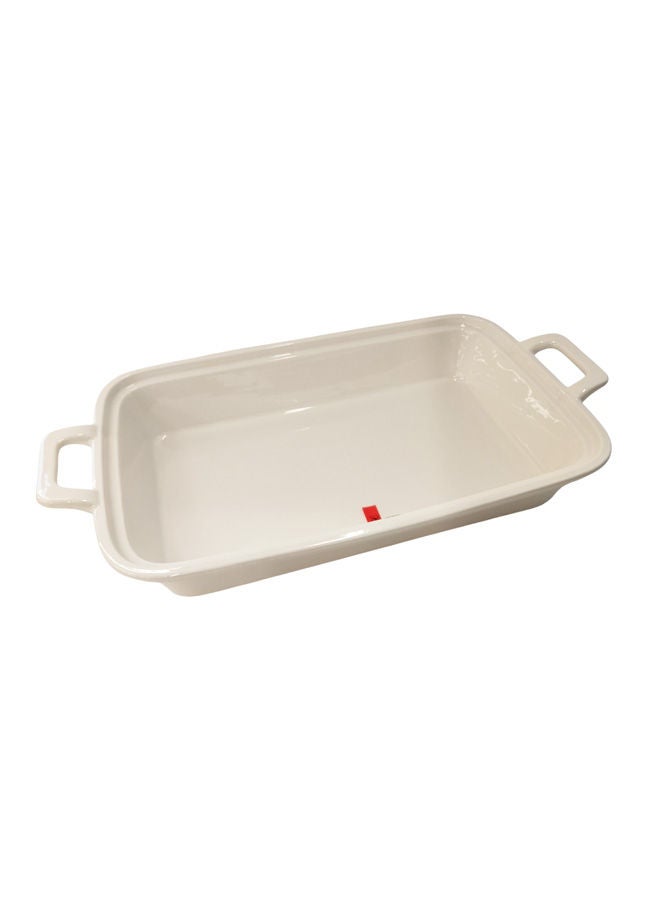 Dove Porcelain Rectangular Baking Dish with Glass Lid White 18 inch - Image 4