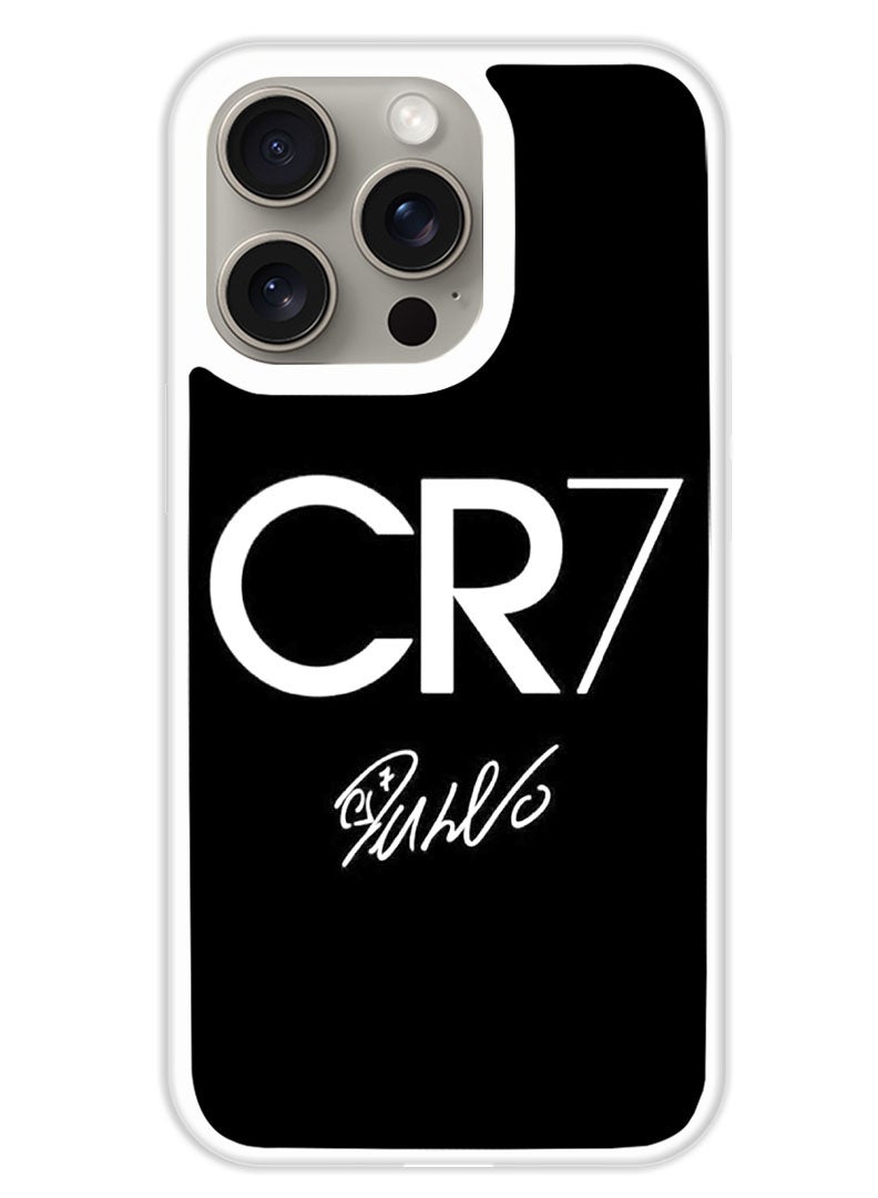 Theodor Protective Case Cover For APPLE IPHONE 15 Pro CR7 (2) (White Bumper) - Image 1
