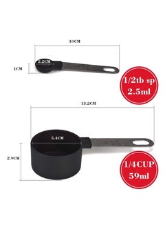 Generic Measuring Spoons for Spices, Flour, Sugar, Salt - 8 Piece Measuring Cups and Spoons Set, Measuring Cups and Spoons with Stainless Steel Handle and Stackable Design for Measuring Dry or Liquid Ingredients, Measuring Set for Kitchen, Cooking, Baking - Measuring Spoons Set - Measuring Spoons Set with Stainless Steel Handles, Dosing Spoon, Measuring Cups Set for Kitchen, Cooking, Baking, Measuring Dry Liquids - Measuring Tools Standard Kitchen Measuring Cups Food Prep Supplies Measuring Salt, Sugar, Salt, Spices - Measuring Spoons for Spices - Measuring Spoons for Cooking  - Image 3