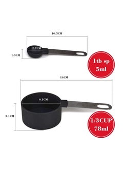 Generic Measuring Spoons for Spices, Flour, Sugar, Salt - 8 Piece Measuring Cups and Spoons Set, Measuring Cups and Spoons with Stainless Steel Handle and Stackable Design for Measuring Dry or Liquid Ingredients, Measuring Set for Kitchen, Cooking, Baking - Measuring Spoons Set - Measuring Spoons Set with Stainless Steel Handles, Dosing Spoon, Measuring Cups Set for Kitchen, Cooking, Baking, Measuring Dry Liquids - Measuring Tools Standard Kitchen Measuring Cups Food Prep Supplies Measuring Salt, Sugar, Salt, Spices - Measuring Spoons for Spices - Measuring Spoons for Cooking  - Image 4