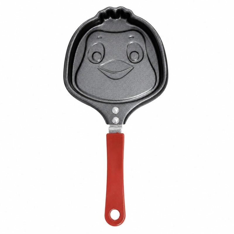 Pancake Pan Non Stick Happy Face Shape, Mini Egg Omelette Maker, Breakfast Cooking Mold, Smiley Griddle Skillet with Comfortable Handle, Even Heat for Home Kitchen - Image 1