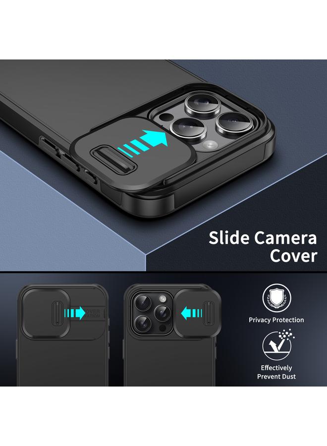 زبون جراب لهاتف iPhone 13 Pro مزود بدرع كاميرا منزلق من مادة TPU + جراب هاتف PC - Image 3