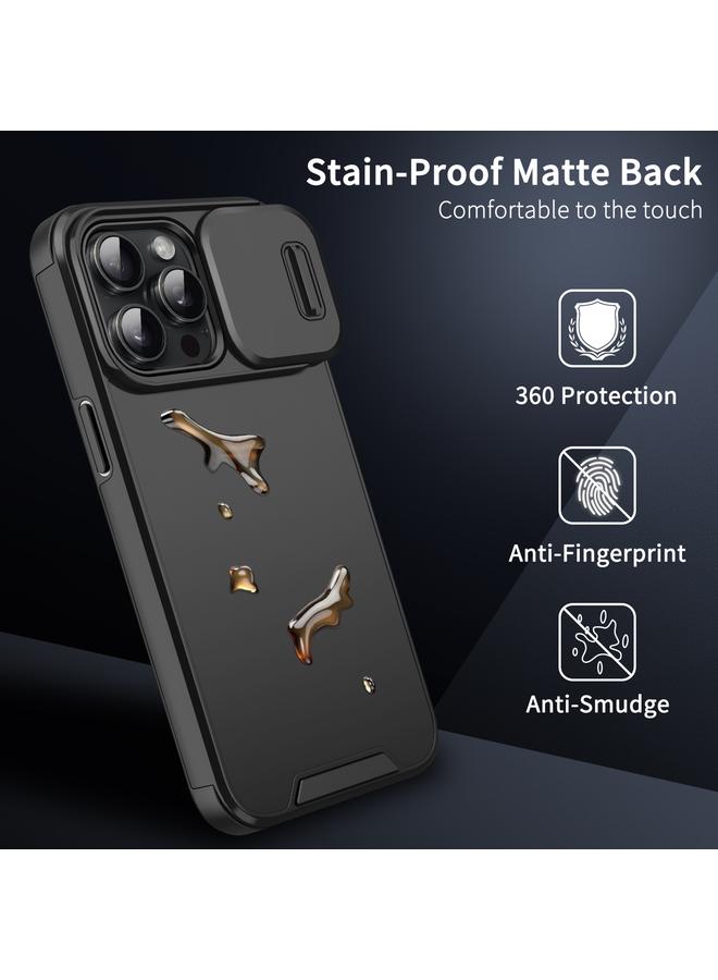 زبون جراب لهاتف iPhone 13 Pro مزود بدرع كاميرا منزلق من مادة TPU + جراب هاتف PC - Image 4