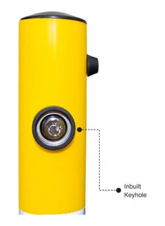 BERRY Berry 650MM Reflective Yellow Parking Barrier Post | Easy-to-Operate Anti-Manual Lock with Key Lock | Plastic Anti-Parking Bollard  - Image 5