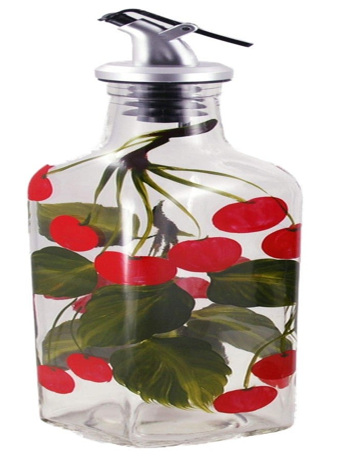 Grant Howard 52127 Cherries Hand Painted Oil and Vinegar Cruet, 16 oz. - Image 2