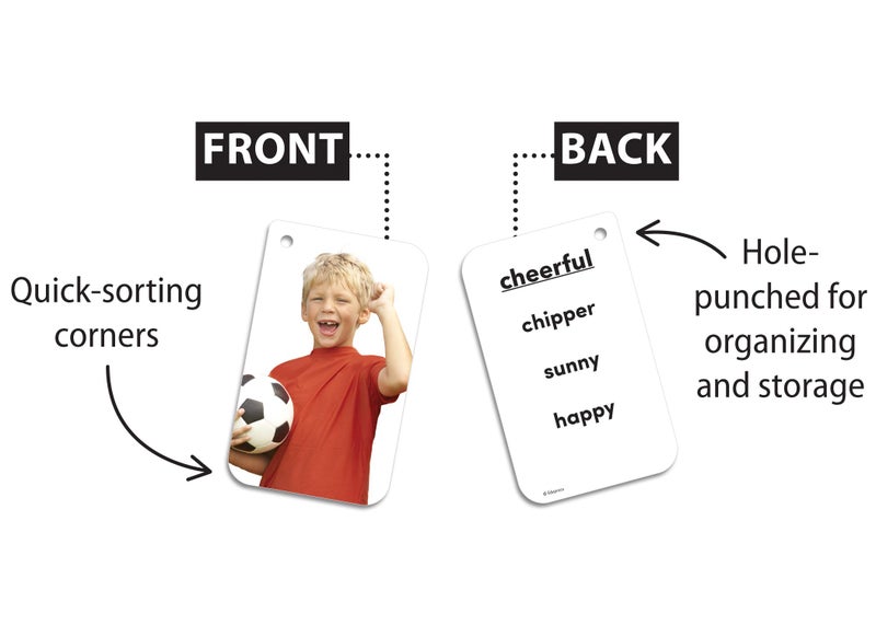 Teacher Created Resources Emotions Flash Cards (EP62056) 0.75 H x 6.125 L x 3.25 W - Image 2