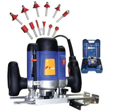 Mass Pro YK Router Machine Wood Working Router Machine with Bits 12 Pcs Rotary Tool 8 mm