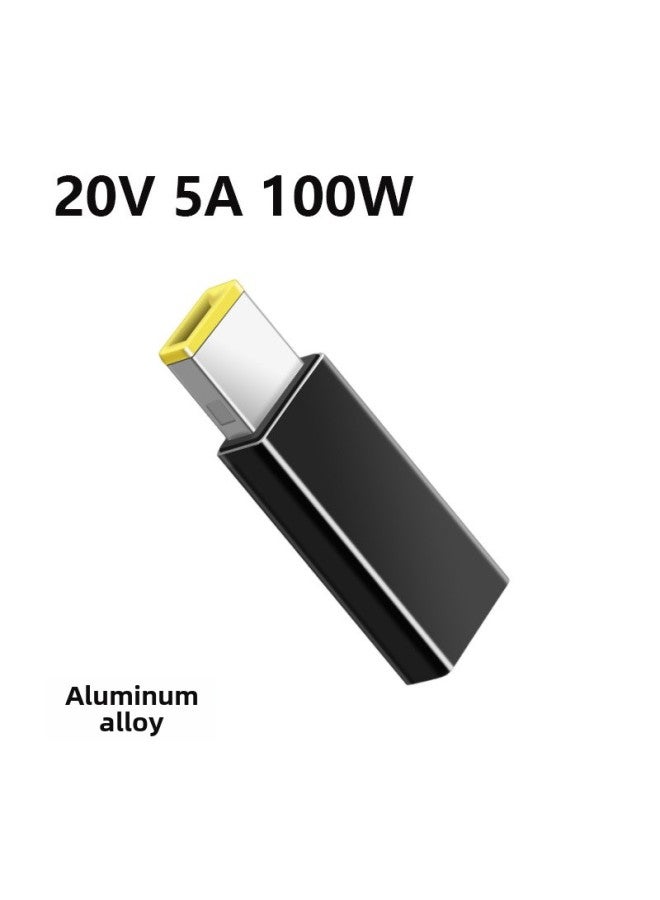 TyPEC To Lenovo Notebook Computer Square Mouth With Needle Thinkpad X1 Power Pd100w Fast Charging Line-Color:typec  Aluminum Alloy 100W - Image 1