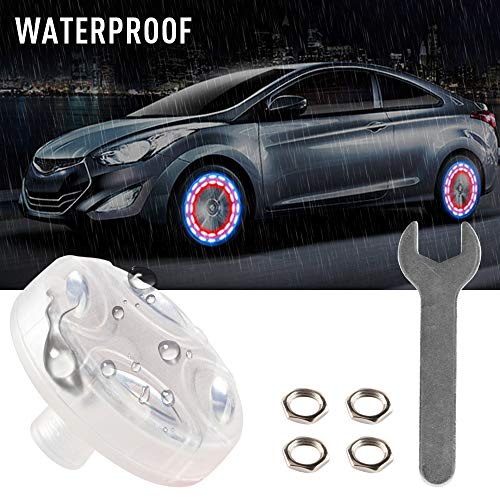 KaiDengZhe Solar Car Tire Wheel Lights LED Car Wheel Tire Air Valve Cap Light with Motion Sensors Flashing Colorful LED Gas Nozzle Cap Tire Light Use for Car Motorcycles Bicycles （Pack of 4） - Image 5