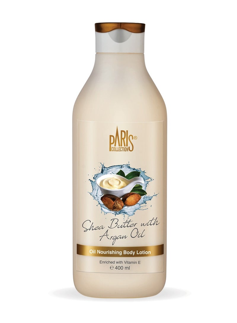 Paris Collection Shea Butter & Argan Oil Body Lotion Unisex 400ml - Image 1