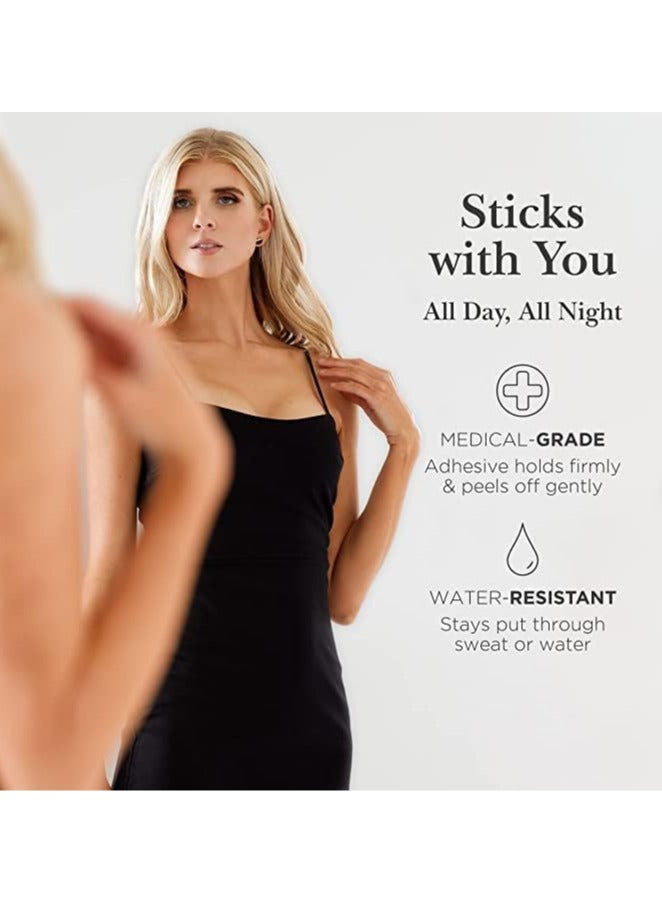 Glamroot Nipple Covers for Women, Reusable Ultra Thin & Hypoallergenic Adhesive Silicone Pasties With Travel Box, Nude - Image 4