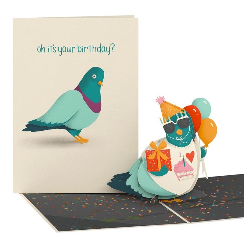 Lovepop 'That's Coo' Pigeon Funny 3D Pop-Up Birthday Card - for Him, Her, Kids, Boys, Girls, Men, Women - 5" x 7" - Envelope Included - Image 1