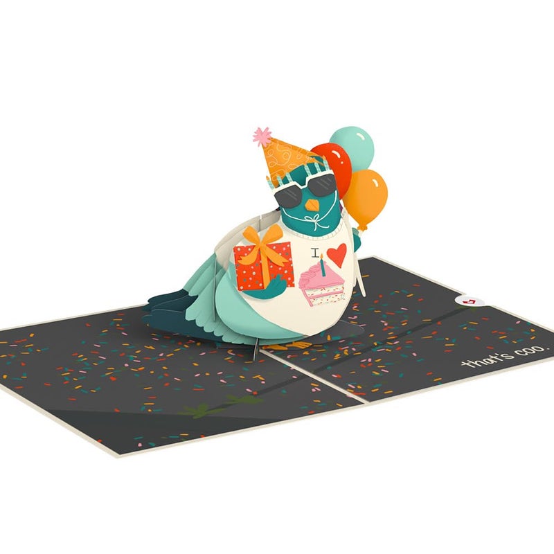 Lovepop 'That's Coo' Pigeon Funny 3D Pop-Up Birthday Card - for Him, Her, Kids, Boys, Girls, Men, Women - 5" x 7" - Envelope Included - Image 5