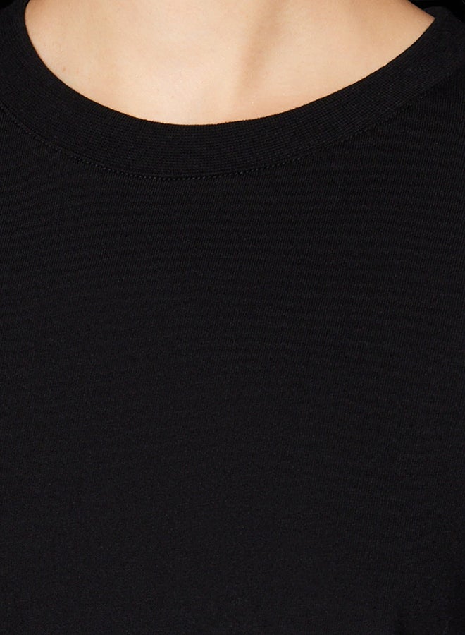 trendyol Black 100% Cotton Premium Basic Crew Neck Knitted T-Shirt TWOSS23TS00042 - Image 5