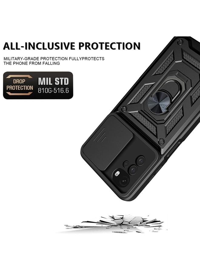 erorex Case For Motorola Moto G22 Sliding Camera Cover Design TPU+PC Phone Case - Image 5