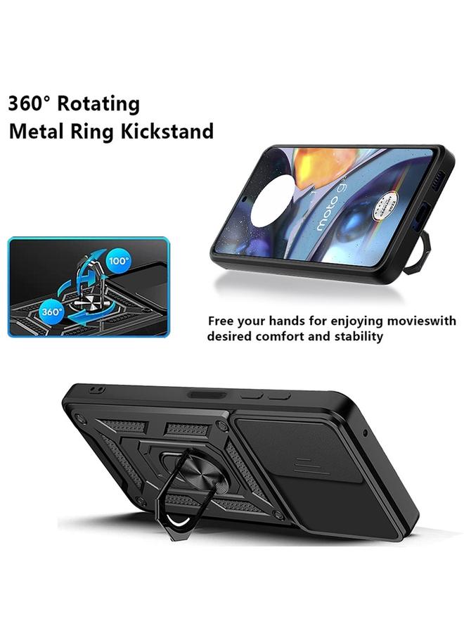 erorex Case For Motorola Moto G22 Sliding Camera Cover Design TPU+PC Phone Case - Image 4