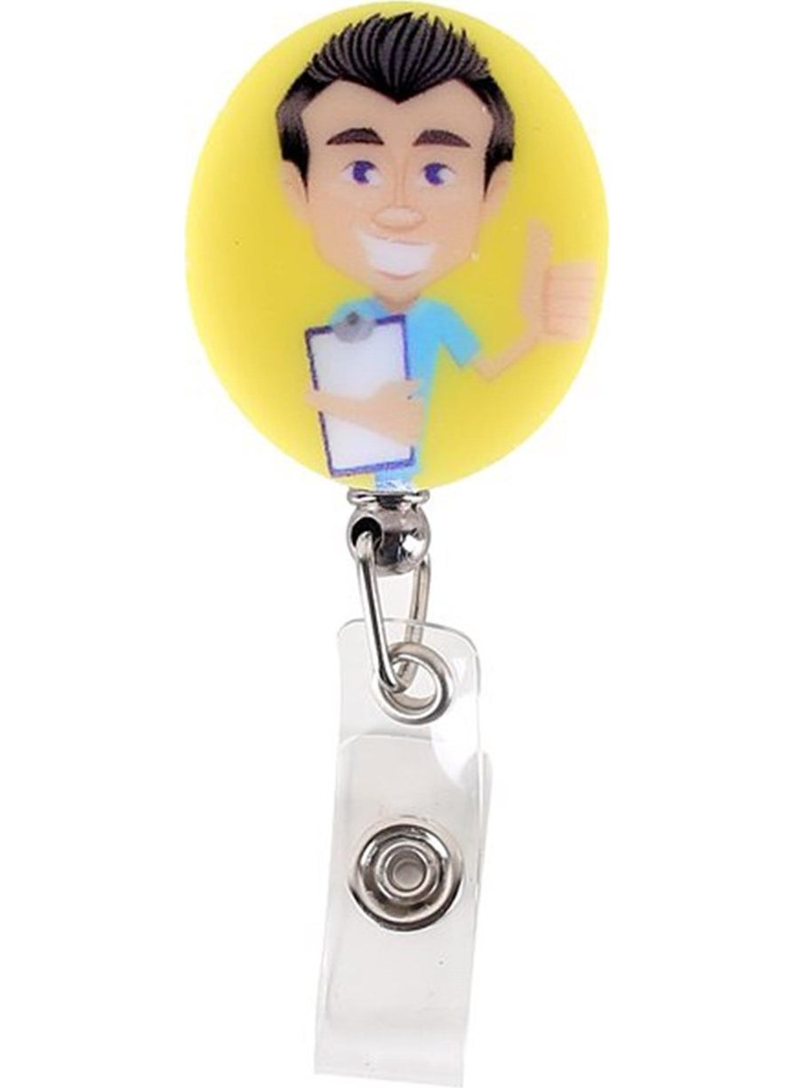 Nur Medikal Giyim - Nur Medical Clothing Doctor Themed Yoyo Name Badge - Image 1