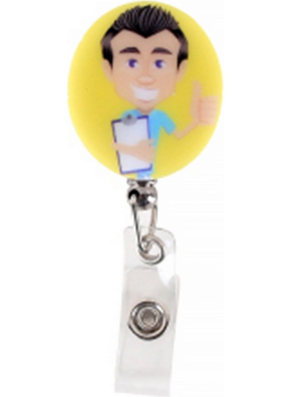 Nur Medikal Giyim - Nur Medical Clothing Doctor Themed Yoyo Name Badge - Image 1