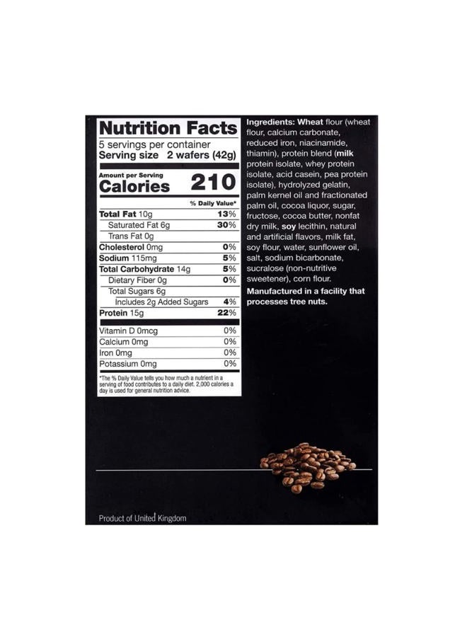 PROTIFIT - High Protein Wafer Bar, 15g Protein, Low Calorie, Low Carb, Low Fat, Trans Fat Free, Cholesterol Free, Ideal Protein Compatible, 5 Servings Per Box (Mocha) - Image 2
