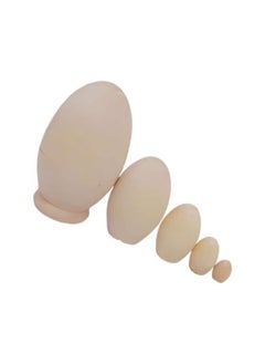 klarako Blank Matryoshka Doll 1 Set Unpainted Wooden Nesting Dolls Egg Matryoshka Dolls DIY Craft Unfinished Blank Dolls Easter Party Favors Gifts Nesting Dolls  - Image 3