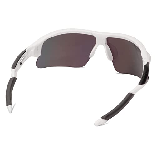 Dark Wost Sports Non-Polarized Sunglasses Men & Women UV400 Protection Cricket Goggles Cycling Riding Bike Recing Mountaining UV Sunlight Protection (WHITE) (Large) - Image 4