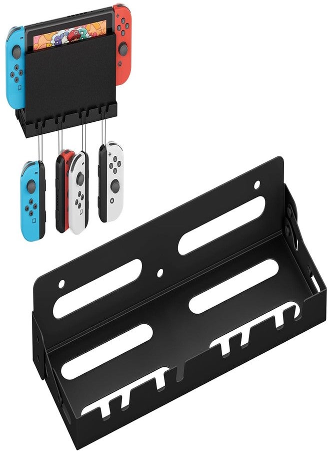 Riuog حامل حائط من Riuog لجهاز Nintendo Switch - حامل وحدة تحكم Switch مع خطافات لتعليق Joy-Cons، لطرازات Nintendo Switch وOLED - تصميم موفر - Image 1