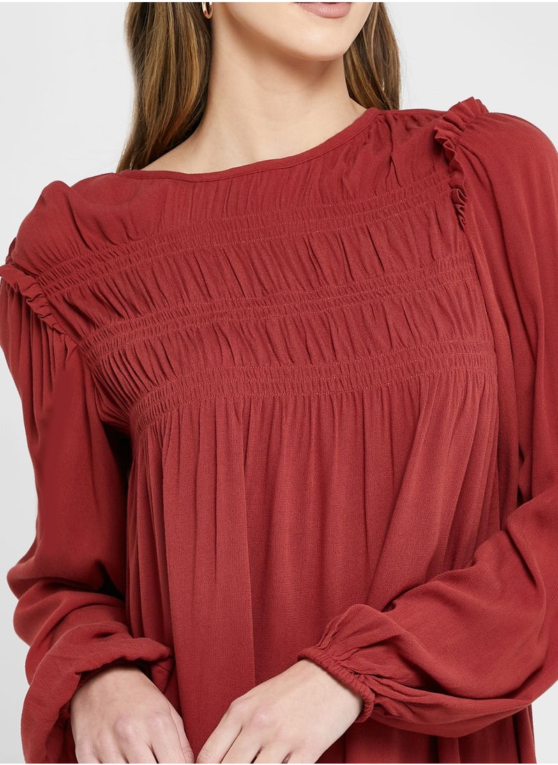 VERO MODA - Pleated Yoke Dress - Image 1
