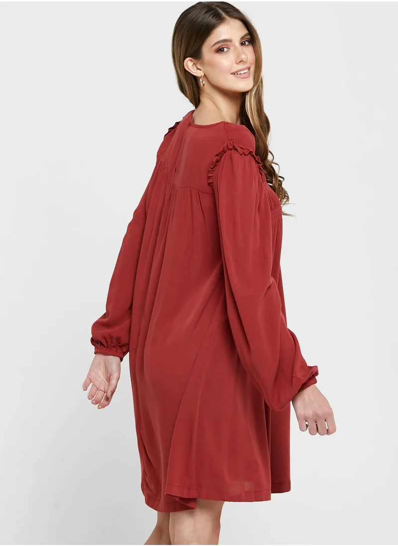 VERO MODA Pleated Yoke Dress