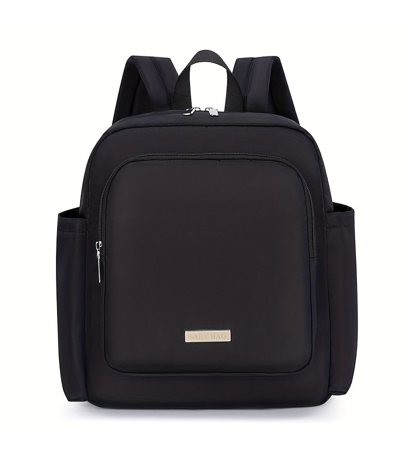 Unisex Travel Diaper Backpack Black Large Capacity Multipurpose Nappy Bag - Image 3