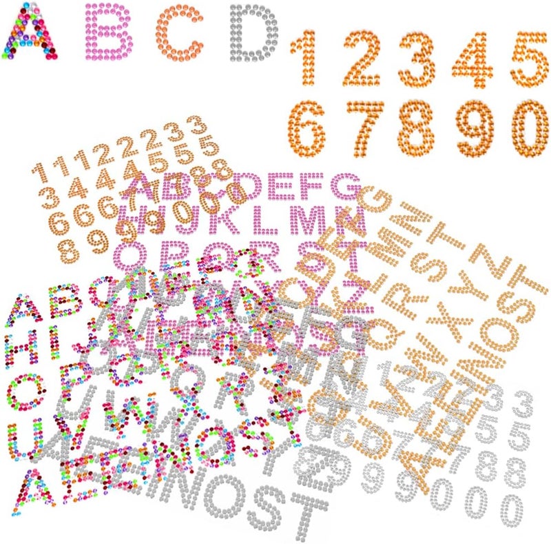 findTop 200pcs Rhinestone Letters Stickers findTop Multicolor Gem Border Sticker Self Adhesive for Grad Cap Decorations Clothing Iron Wall Water Cup Backpack Mobile Phone and Other Decorations  - Image 2