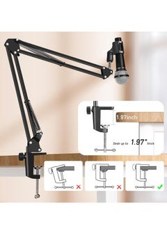 Microphone Arm Stand Broadcasting Studio Mic Stand 360° Rotatable Adjustable Microphone Suspension with Metal Clamp, Boom Arm Mic Stand for Voice-over, Gaming, Recording(Small Stand Arm Length 35cm) - pzsku/Z8CE1242F5F594D9BC7BEZ/45/_/1707994720/c1a1ffbc-3052-47e9-b689-e38166f3fe89