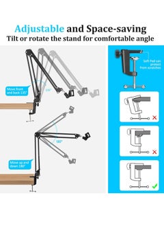 Microphone Arm Stand Broadcasting Studio Mic Stand 360° Rotatable Adjustable Microphone Suspension with Metal Clamp, Boom Arm Mic Stand for Voice-over, Gaming, Recording(Small Stand Arm Length 35cm) - pzsku/Z8CE1242F5F594D9BC7BEZ/45/_/1707994721/1f6fad78-e998-4525-be1e-20867c90d432