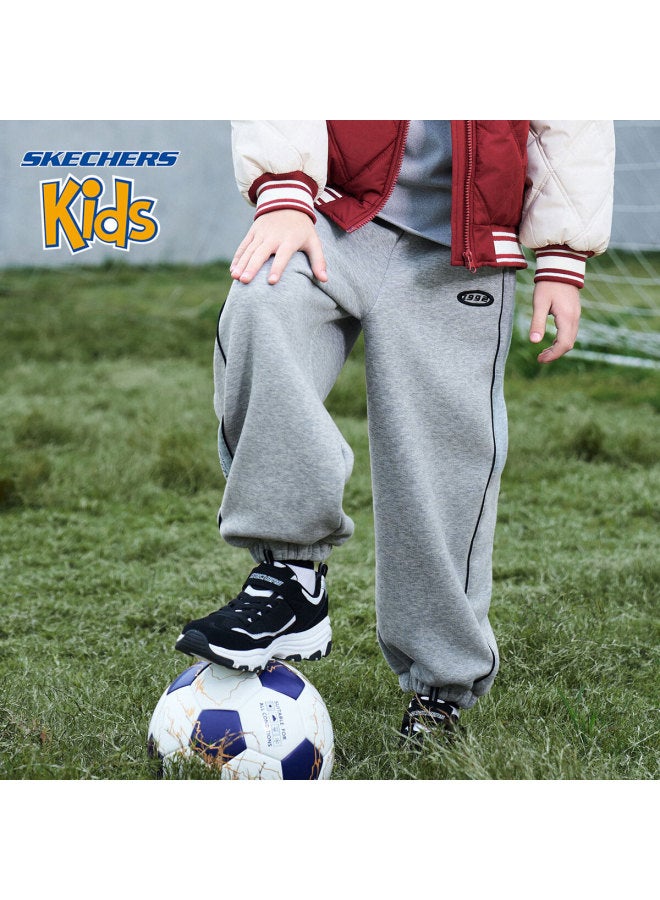Skechers Boys' Sports Pants Winter Children's Sweatpants Casual Pants Rainy Gray Size 120 - Image 3