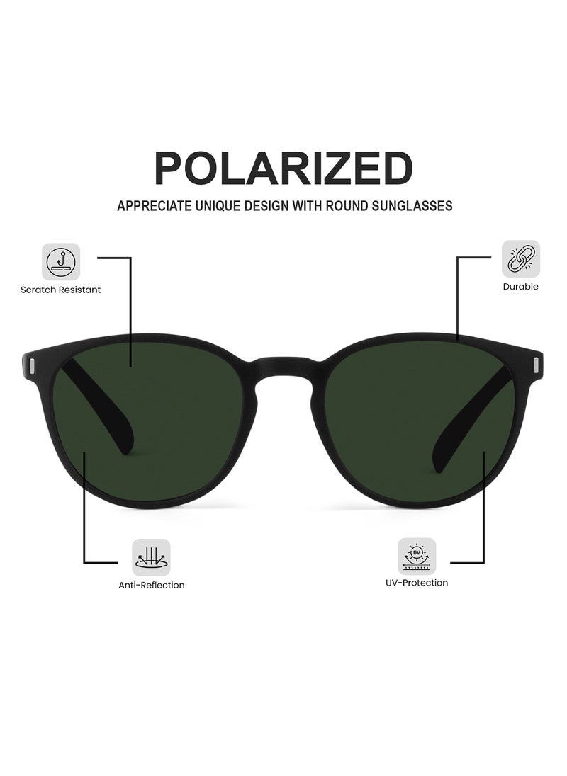 Woggles Jade Jester Polarized Round Sunglasses  - Image 4