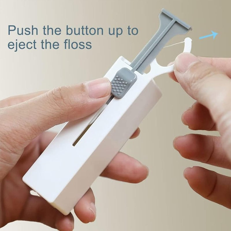 klarako Portable Floss Dispenser - Automatic Dental Floss Picks Dispenser with 10PCS Dental Floss - Push-Out Type Floss Organizer and Dental Floss Case - Suitable for Women and Men (2PC) - Image 4