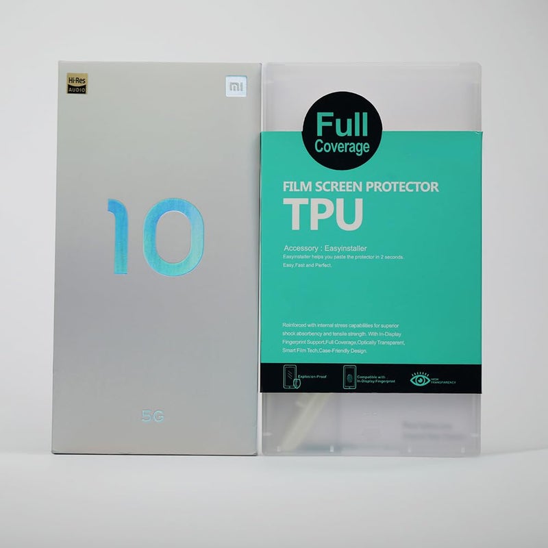 Ibywind 2 Pcs Screen Protector For Xiaomi Mi 10/10 Pro 6.67",Flexible TPU Film,With 1Pc Camera Lens Protector,1Pc Back Film,Bubble Free[Easy to install] - Image 3