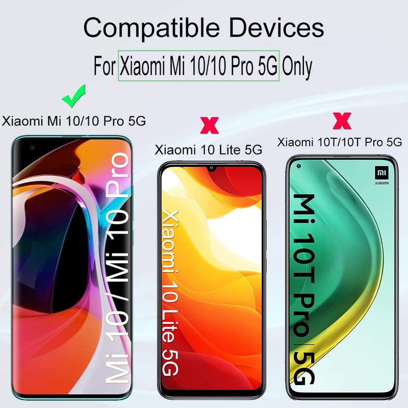 Ibywind 2 Pcs Screen Protector For Xiaomi Mi 10/10 Pro 6.67",Flexible TPU Film,With 1Pc Camera Lens Protector,1Pc Back Film,Bubble Free[Easy to install] - Image 2