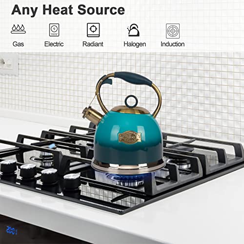 LUXGRACE Tea Kettle -3.0 Quart Tea Kettles Stovetop Whistling Teapot Stainless Steel Tea Pots for Stove Top Whistle Tea Pot - Image 2