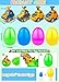 AMENON Jumbo 4 Pack 58 Inch Easter Eggs Filled with Press and Go Car Easter Toys Surprise Eggs for Kids Boys Toddlers Easter Basket Essential Stuffers Filled Easter Eggs with Toys for Party Favors Gifts - Image 4