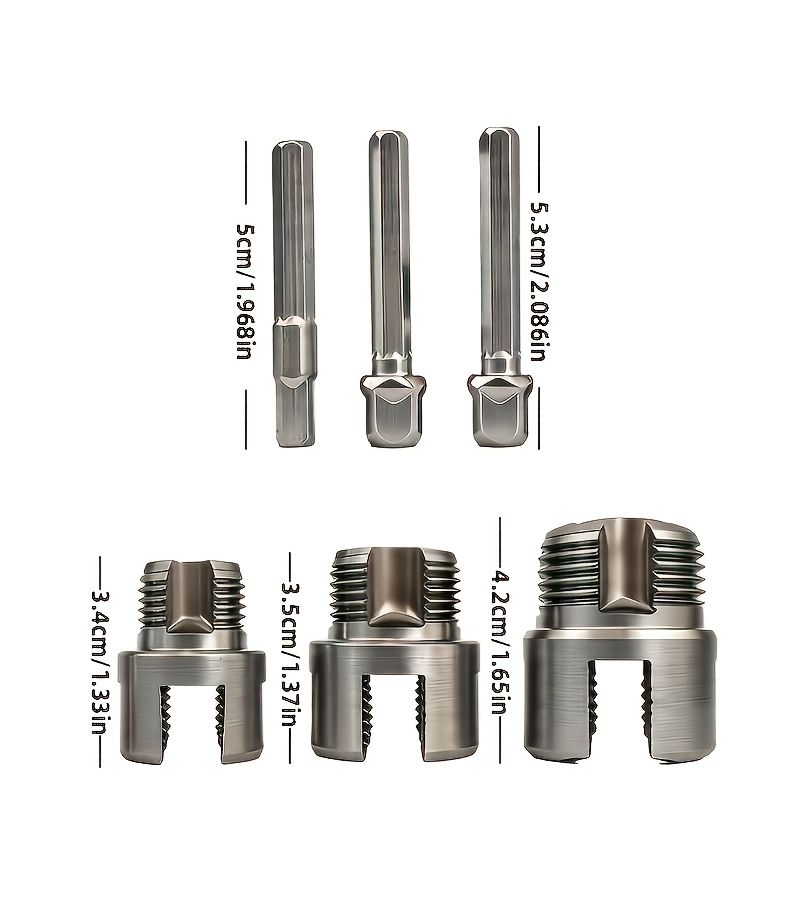 6pcs Heavy Duty Alloy Pipe Threading Tool 1 2 3 4 1 Inch Internal External PVC Tool for Electric Drill Install - Image 3