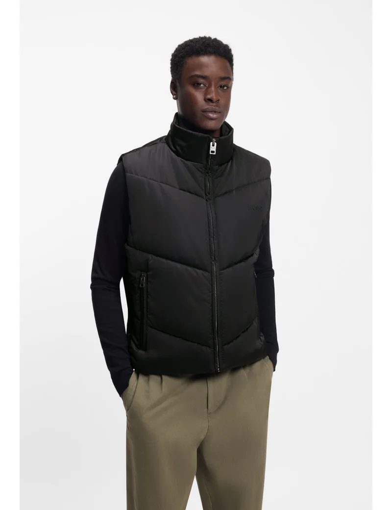 HUGO Water-repellent gilet with tonal logo