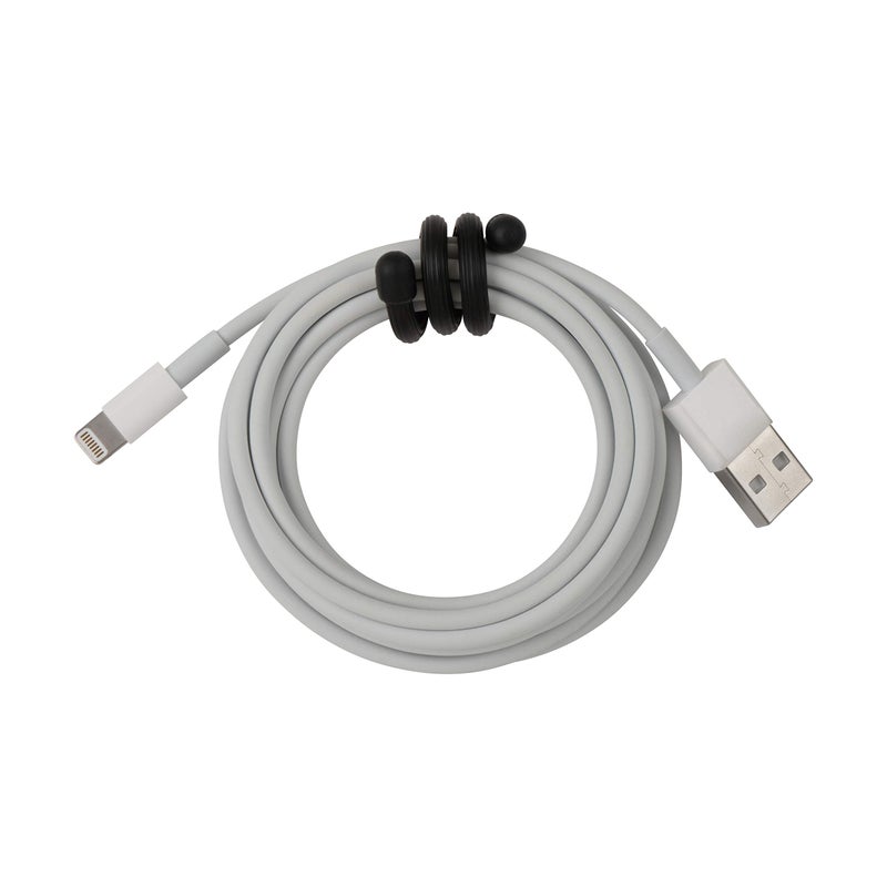 Nite Ize Original Gear Tie - 6-Inch Reusable Rubber Twist Tie - Reusable Gear Ties - Electric Cord Organizers - Twist Ties for Cords - Reusable Zip Ties - Black, 6-Inch, 12 Pack - Image 3