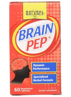 Brain Pep | Brain Function Supplement with Ginkgo Biloba, Kola Nut | Helps Support Improved Memory, Focus & Mental Clarity | 60 Capsules