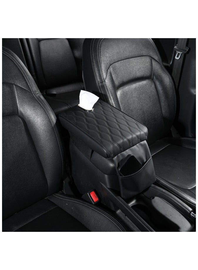 Generic Car Central Control Pad Leather Car Center Console Cover with Tissue Holder And Pockets - Image 1