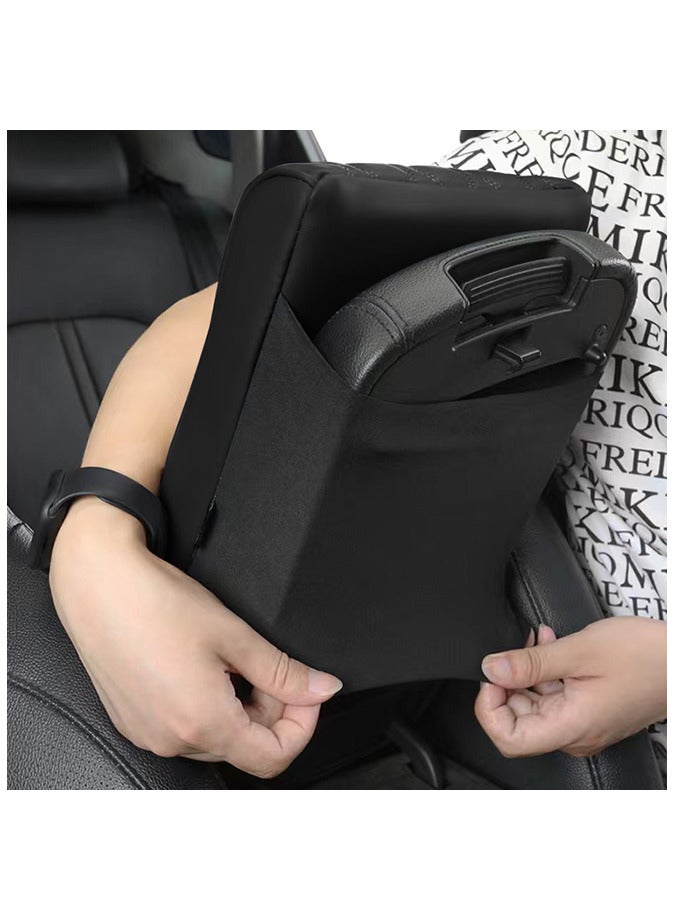 Generic Car Central Control Pad Leather Car Center Console Cover with Tissue Holder And Pockets - Image 2