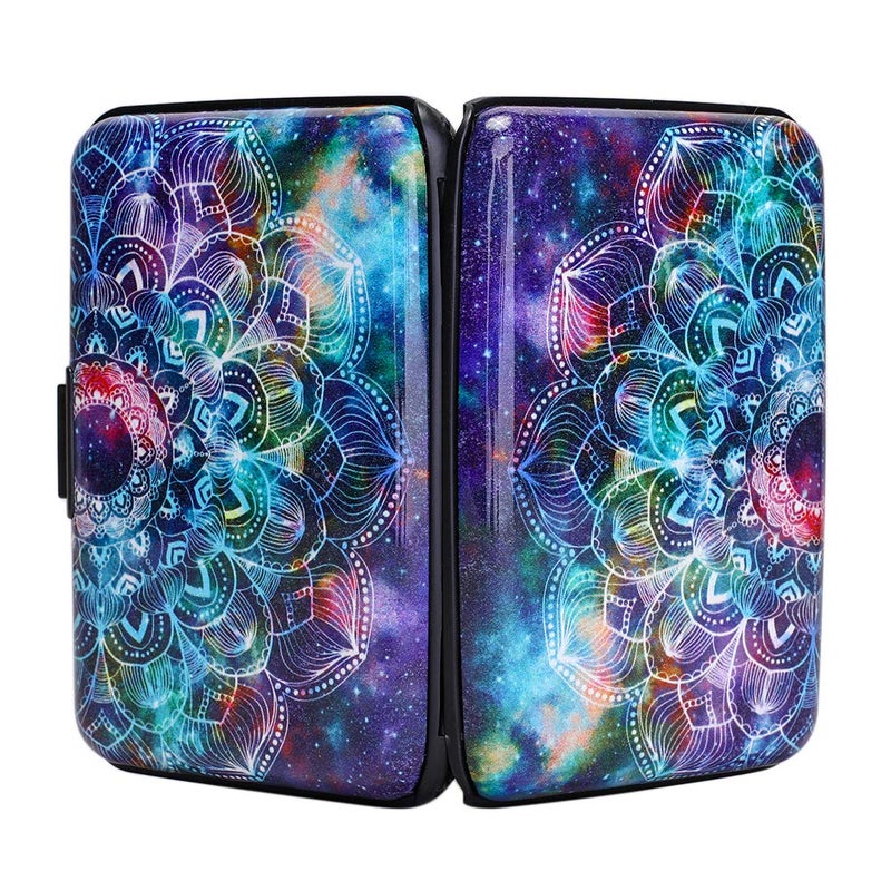 ELFISH Mini RFID Aluminum Wallet Credit Cards Holder Business Card Case Metal ID Case for Men Women (Acolorful) - Image 3